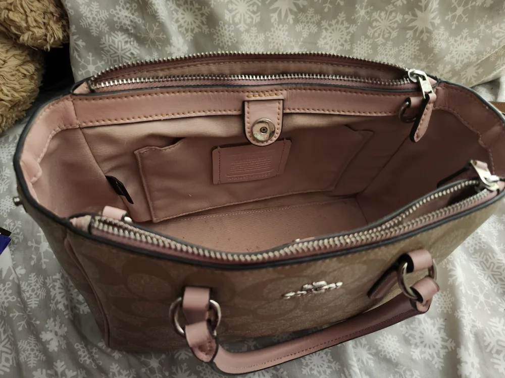 Coach Handbag - Brown & Pink
