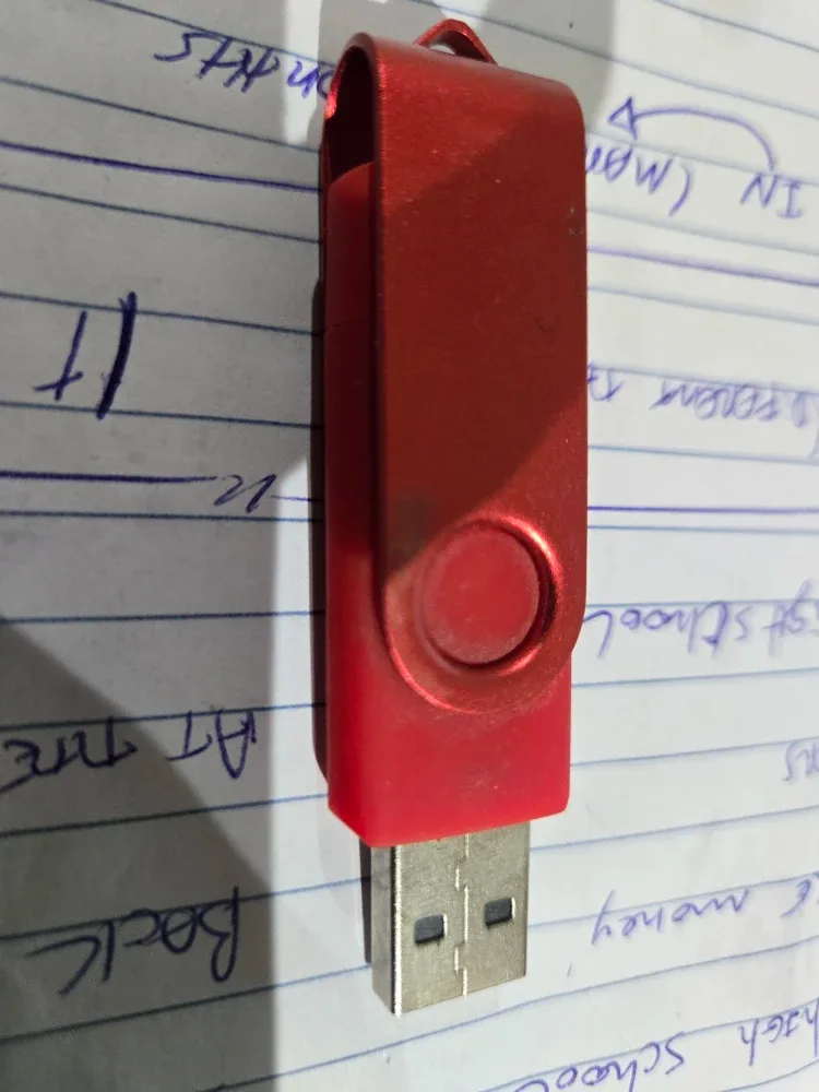 Red 124GB USB Flash Drive