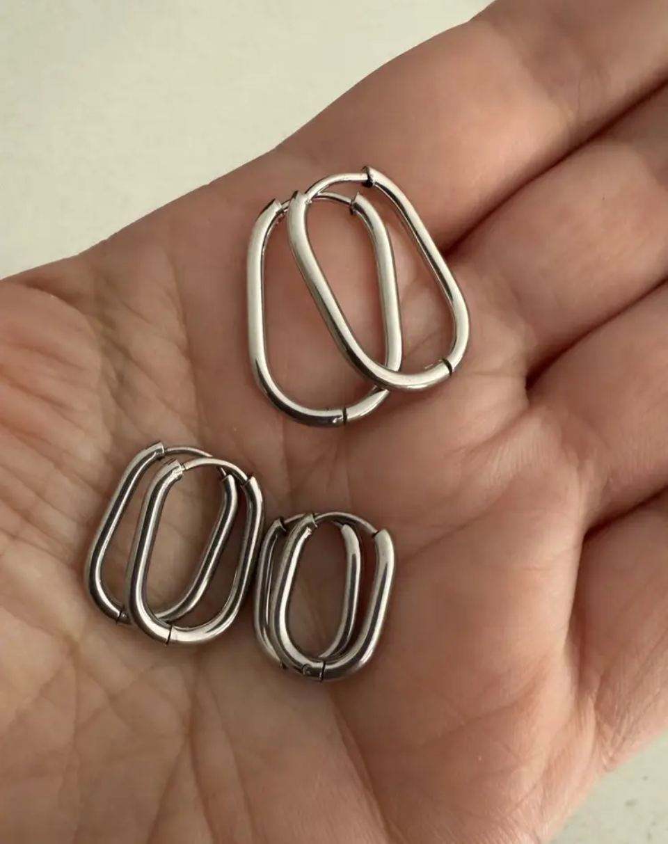 Stainless Steel Set Of U-shaped Earrings