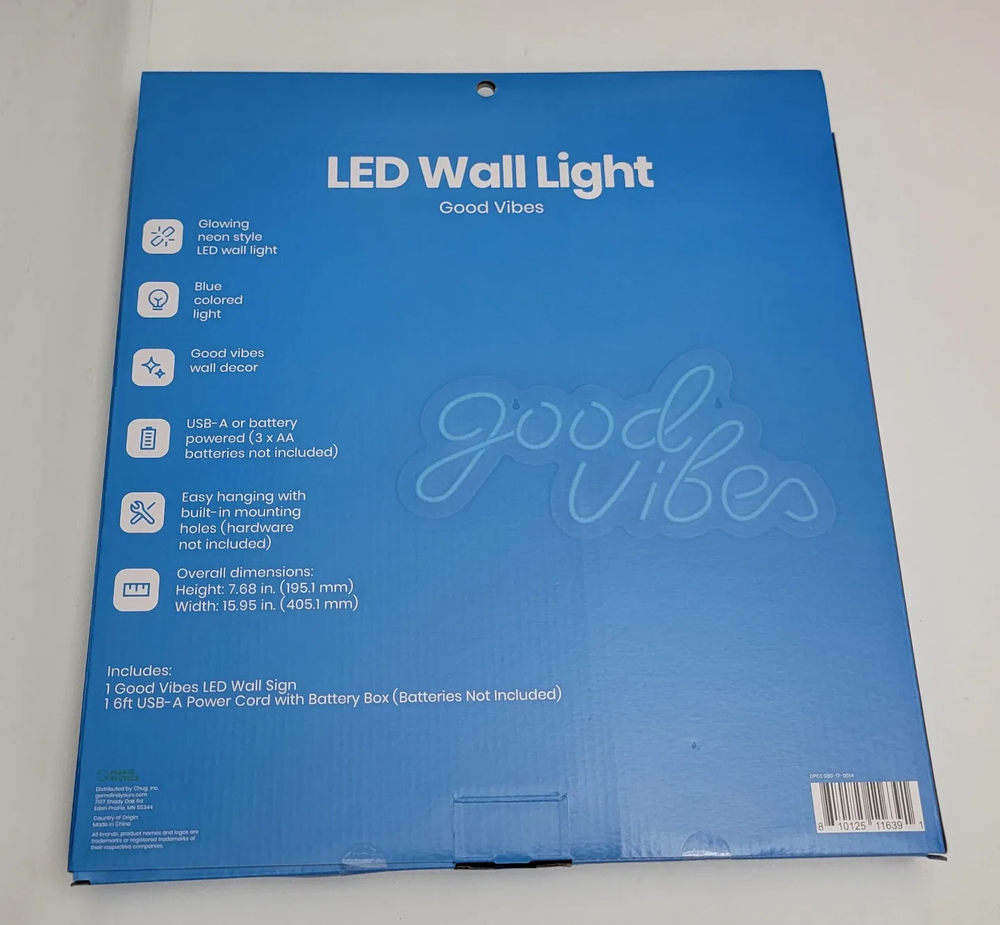 LED Wall Light – “Good Vibes” Neon Sign USB & Battery Powered image indicator(4)