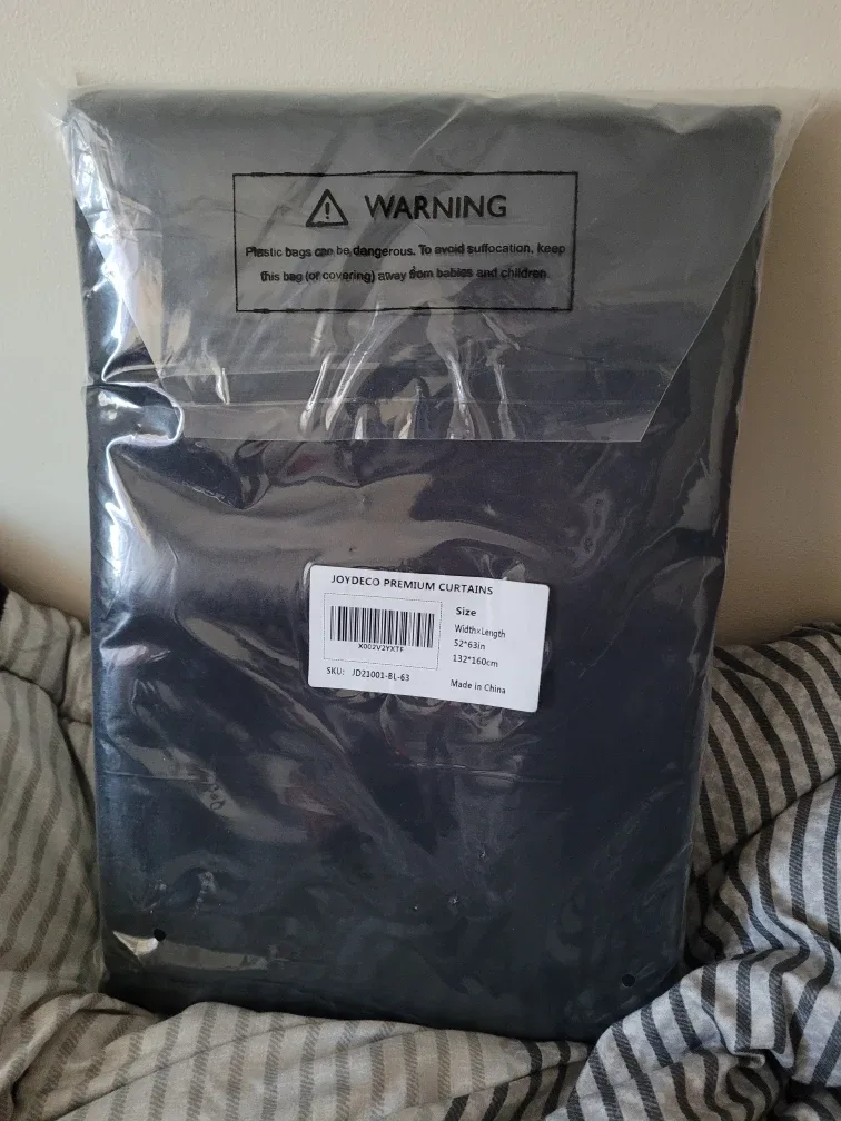 JOYDECO Premium Black Curtains, 52" x 63" image indicator(3)