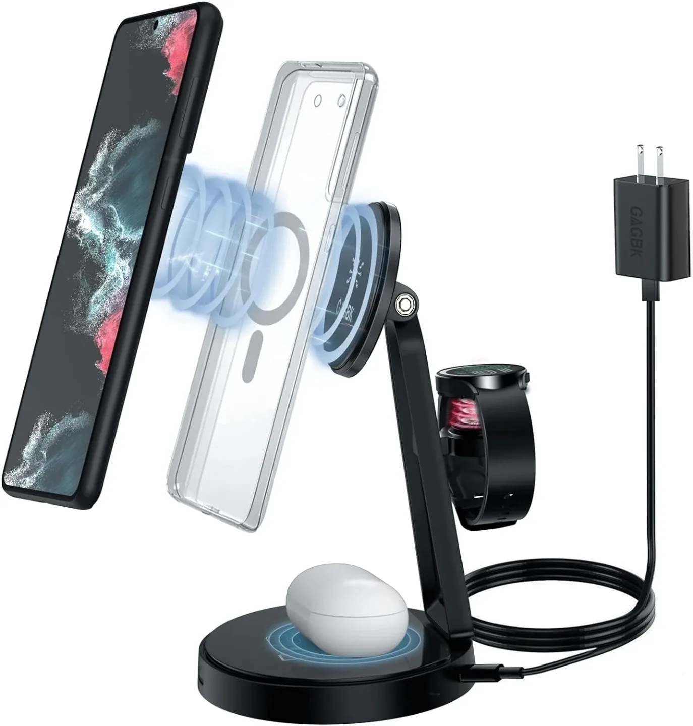 Wireless Charger for Samsung, 3 in 1 Wireless Charging Station