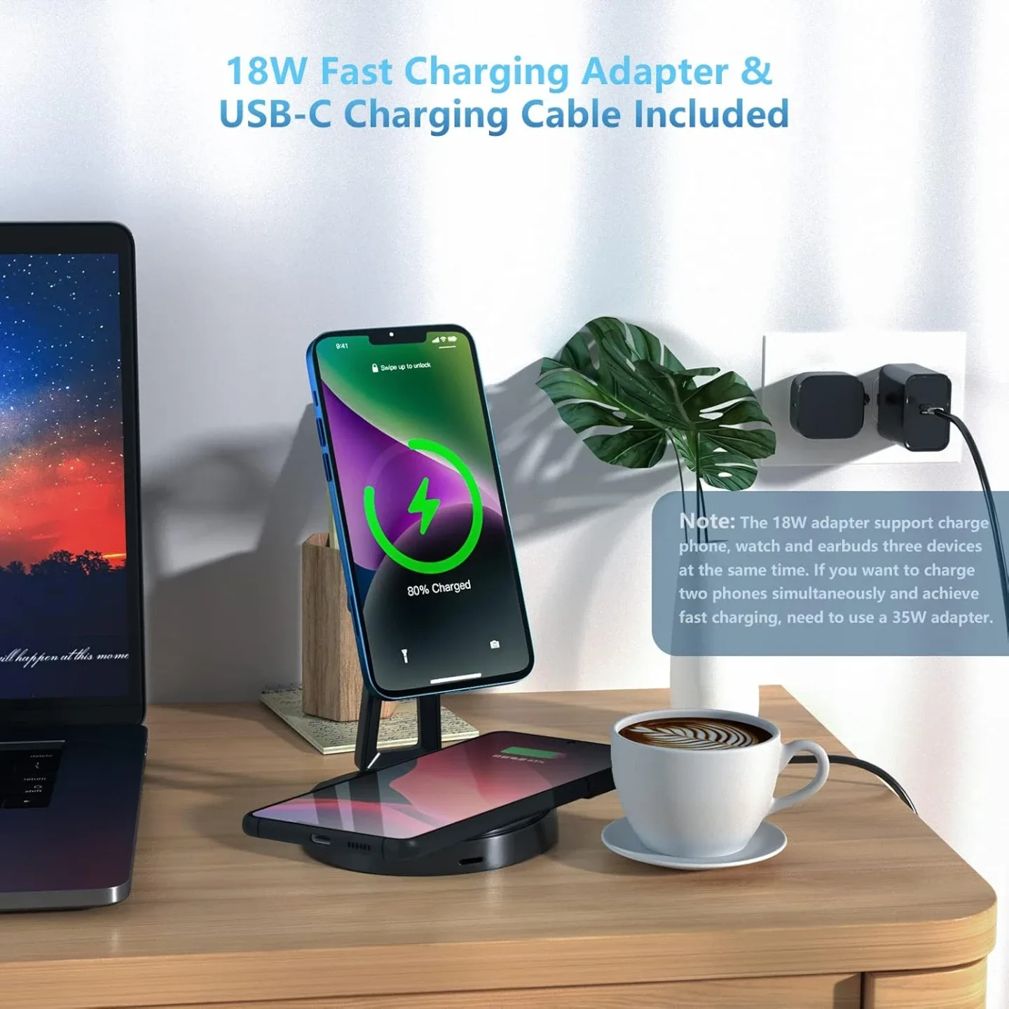 Wireless Charger for Samsung, 3 in 1 Wireless Charging Station image indicator(5)