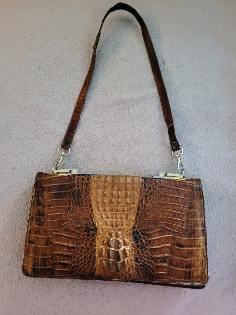 Vintage Alligator Leather Handbag🥕🎯