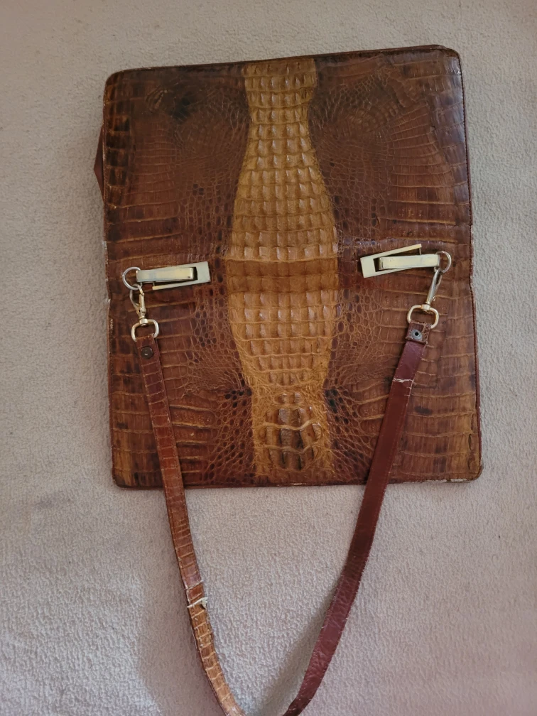 Vintage Alligator Leather Handbag🥕🎯 - photo 2