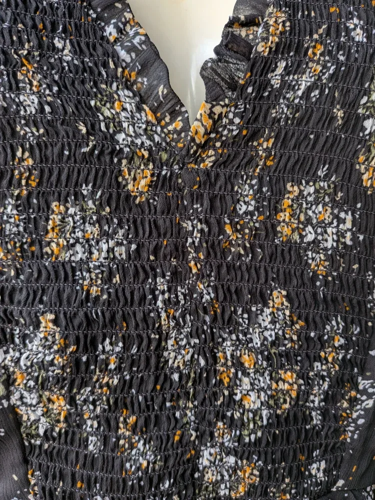 Floral Print Dress - Black image indicator(3)