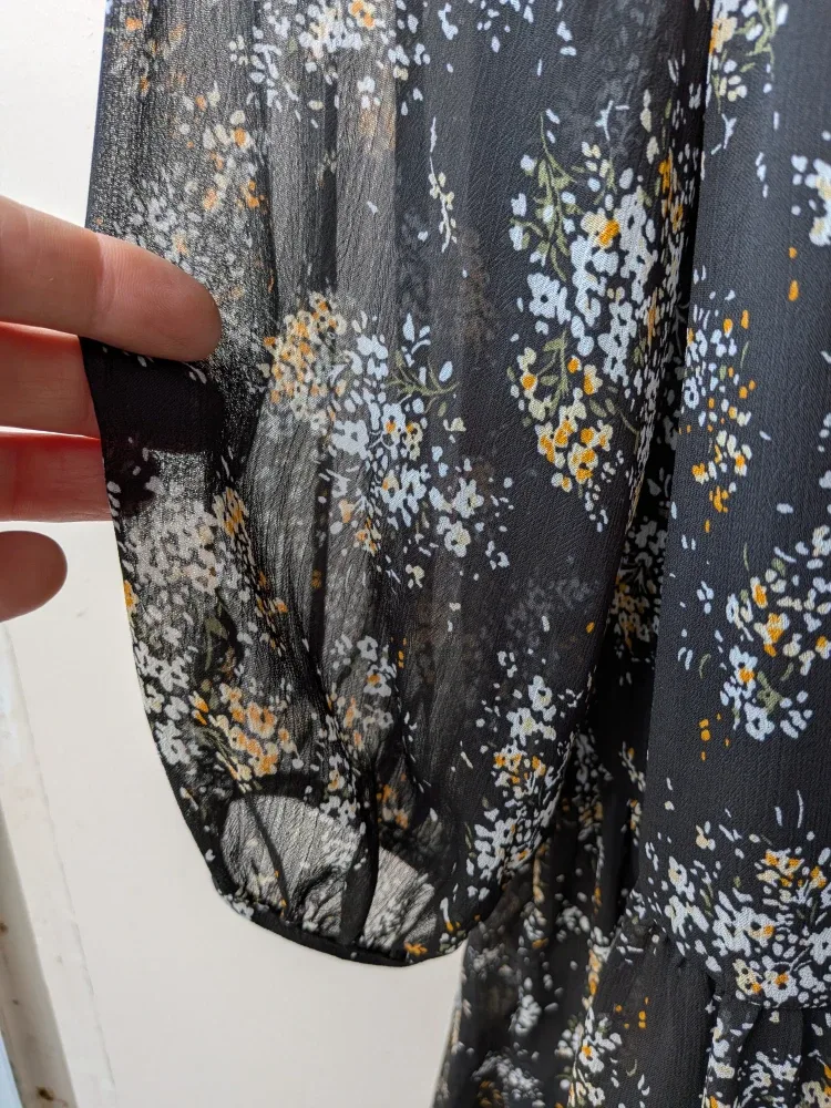 Floral Print Dress - Black image indicator(4)
