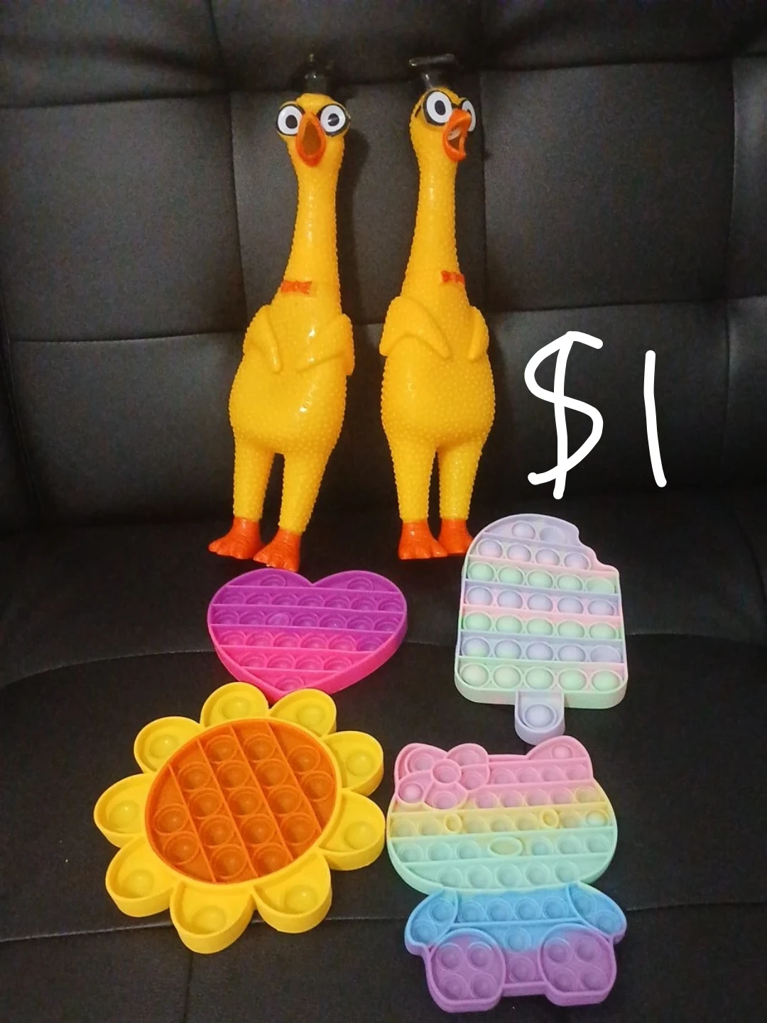 Squeaky Chicken & Pop It Bundle