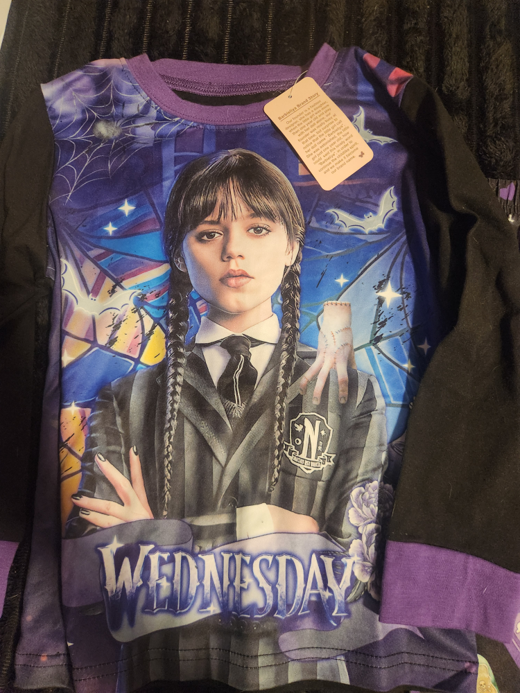 Wednesday Addams Family Pajamas, Size 12T