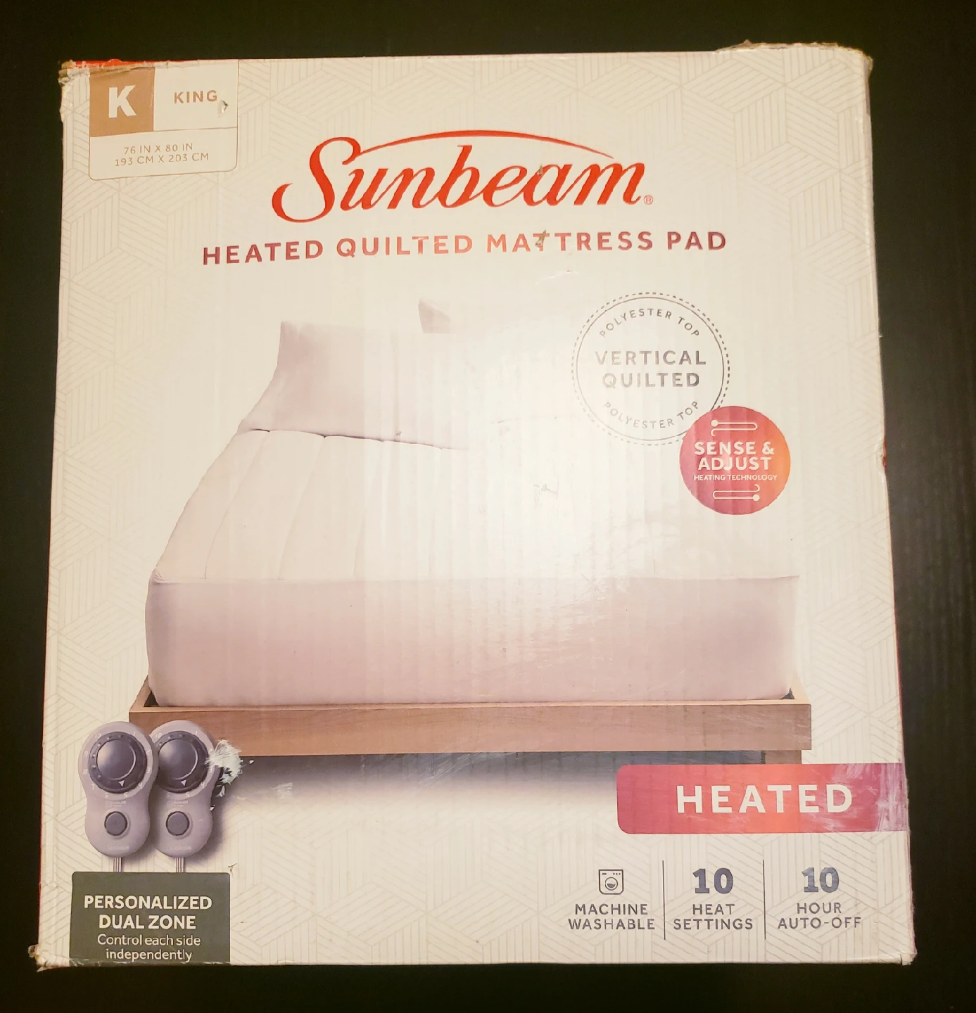 Sunbeam Heated Quilted Mattress Pad - King Size