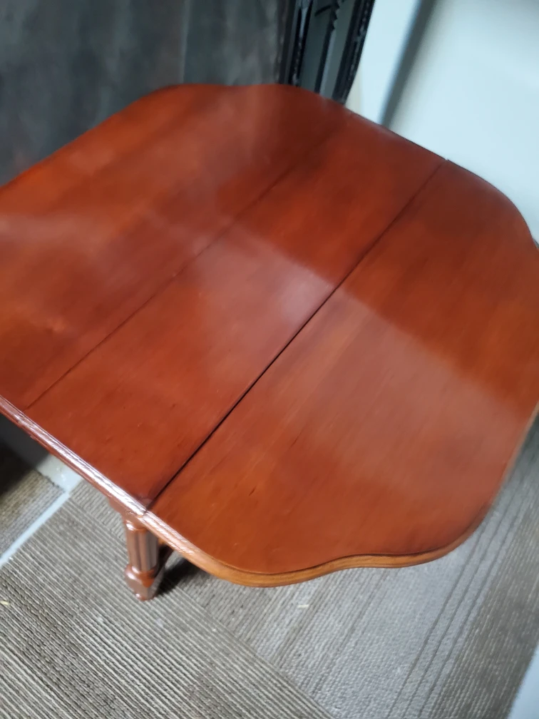 Small Brown Drop Leaf Table - photo 2