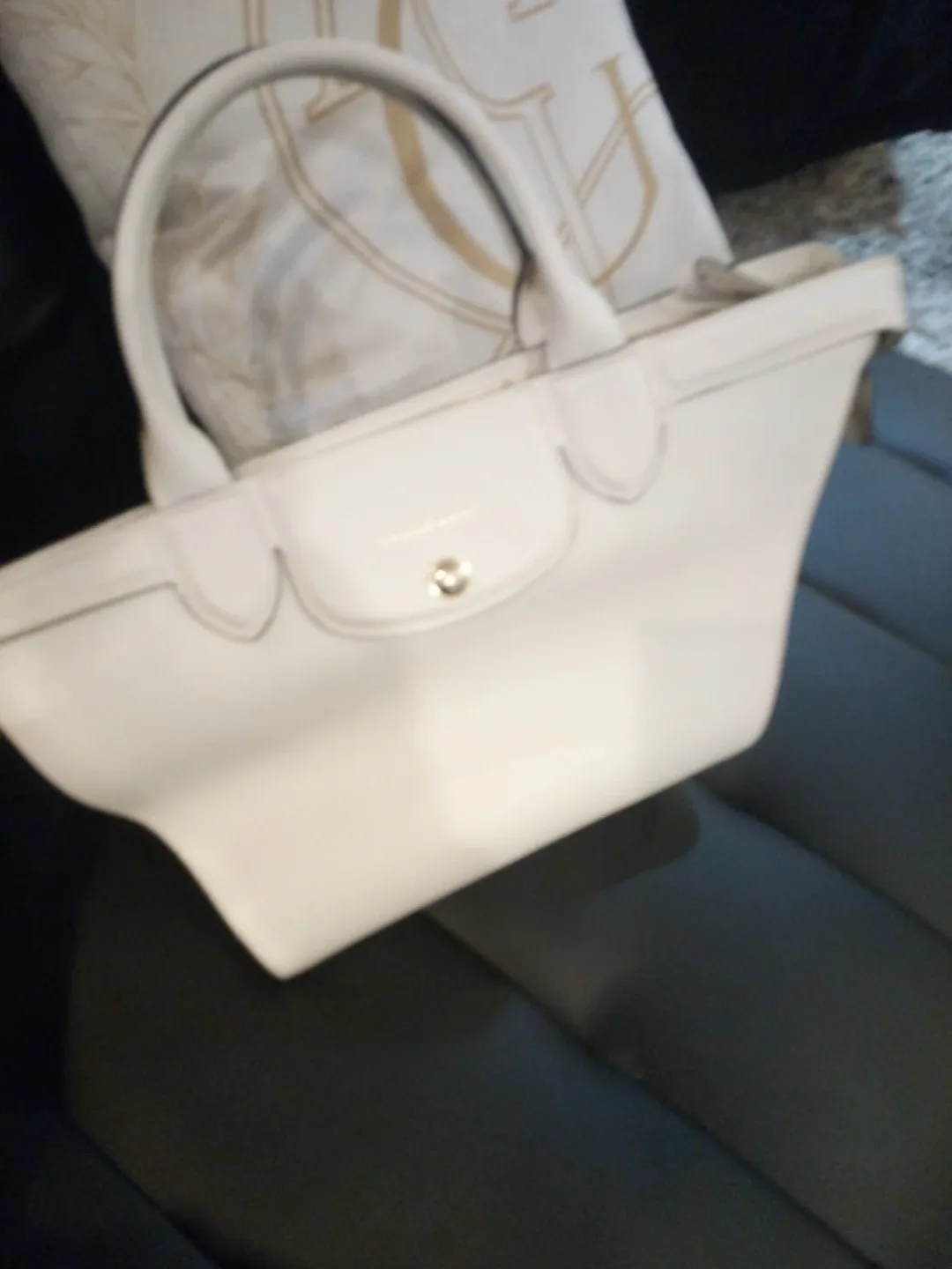 Longchamp White Tote Bag image indicator(2)