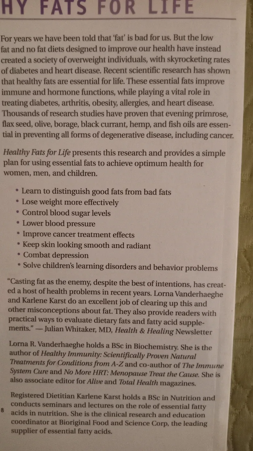 Healthy Fats for Life Book image indicator(2)