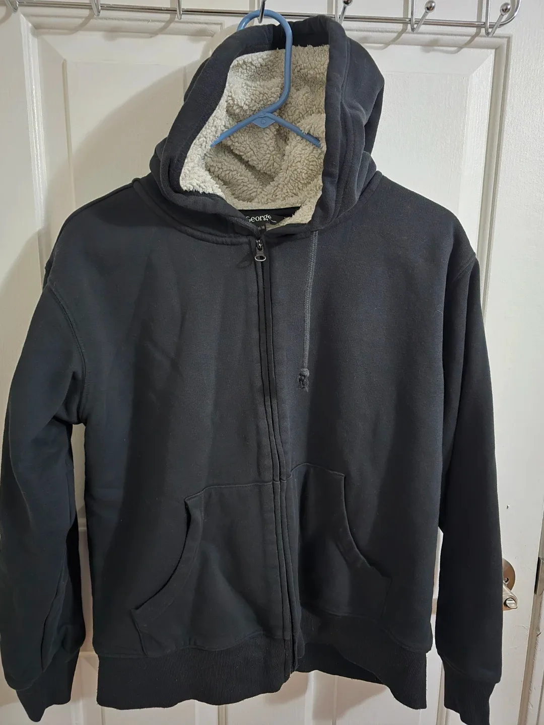 George Black Sherpa-Lined Hoodie - Size M image indicator(2)