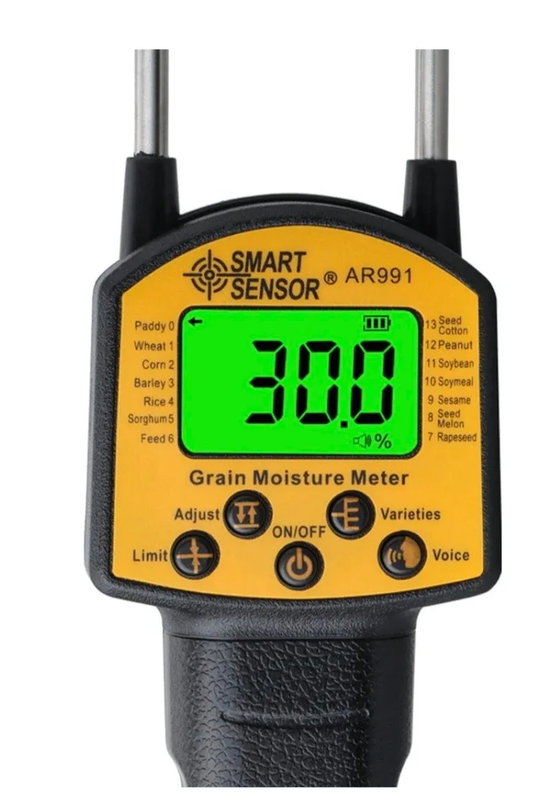 Smart Sensor Ar991 Digital Grain Moisture Meter 14 grains image indicator(2)