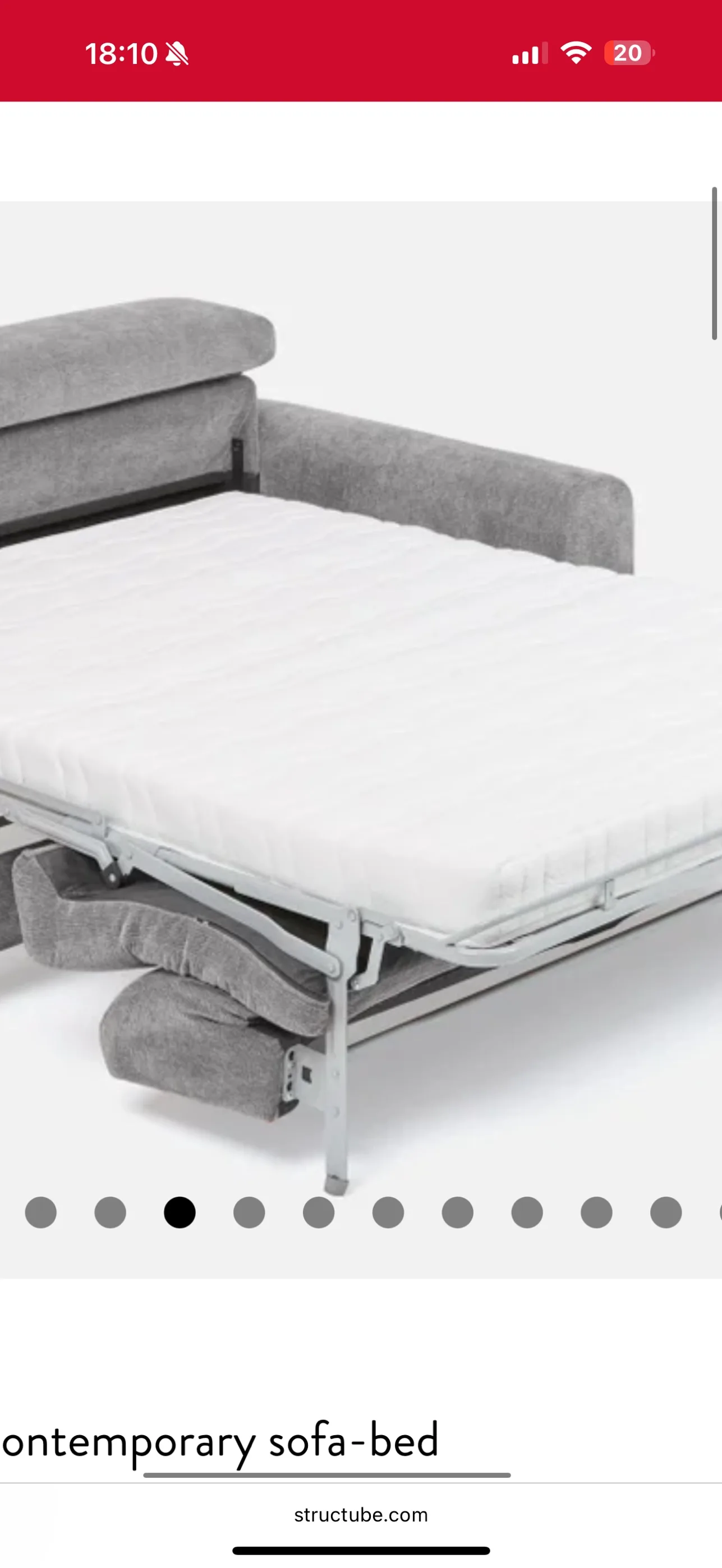 Grey Sectional Sofa Bed with Storage image indicator(4)