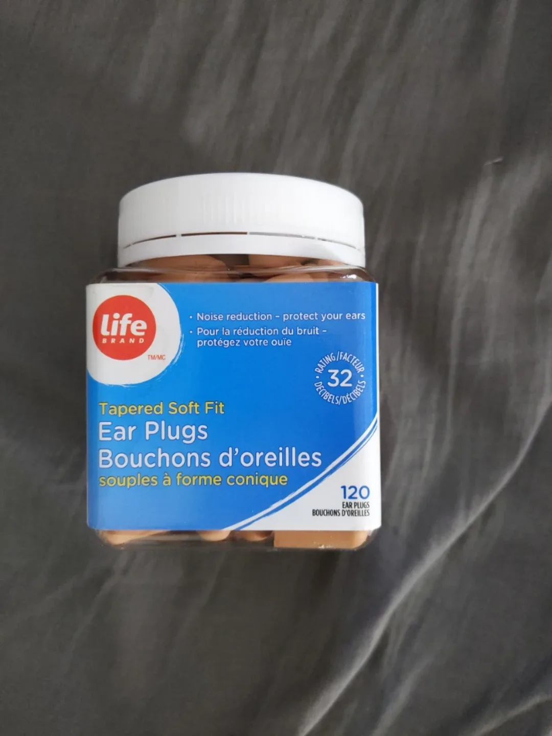 Life Brand Tapered Soft Fit Ear Plugs - 120 Count