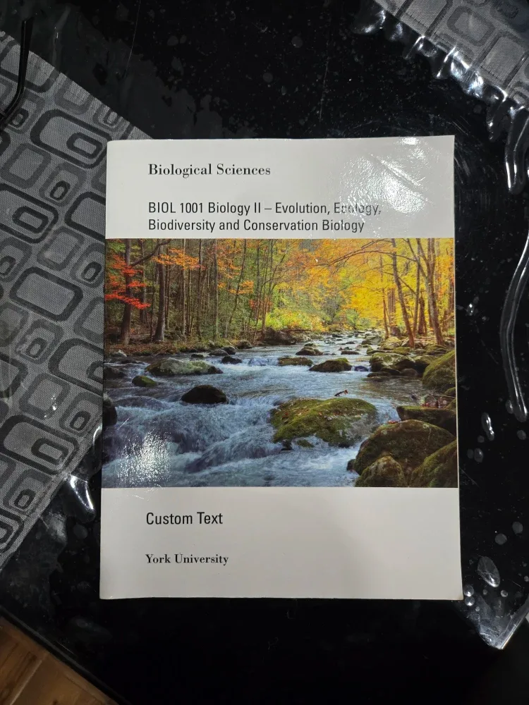 BIOL 1001 Biology II Textbook - York University