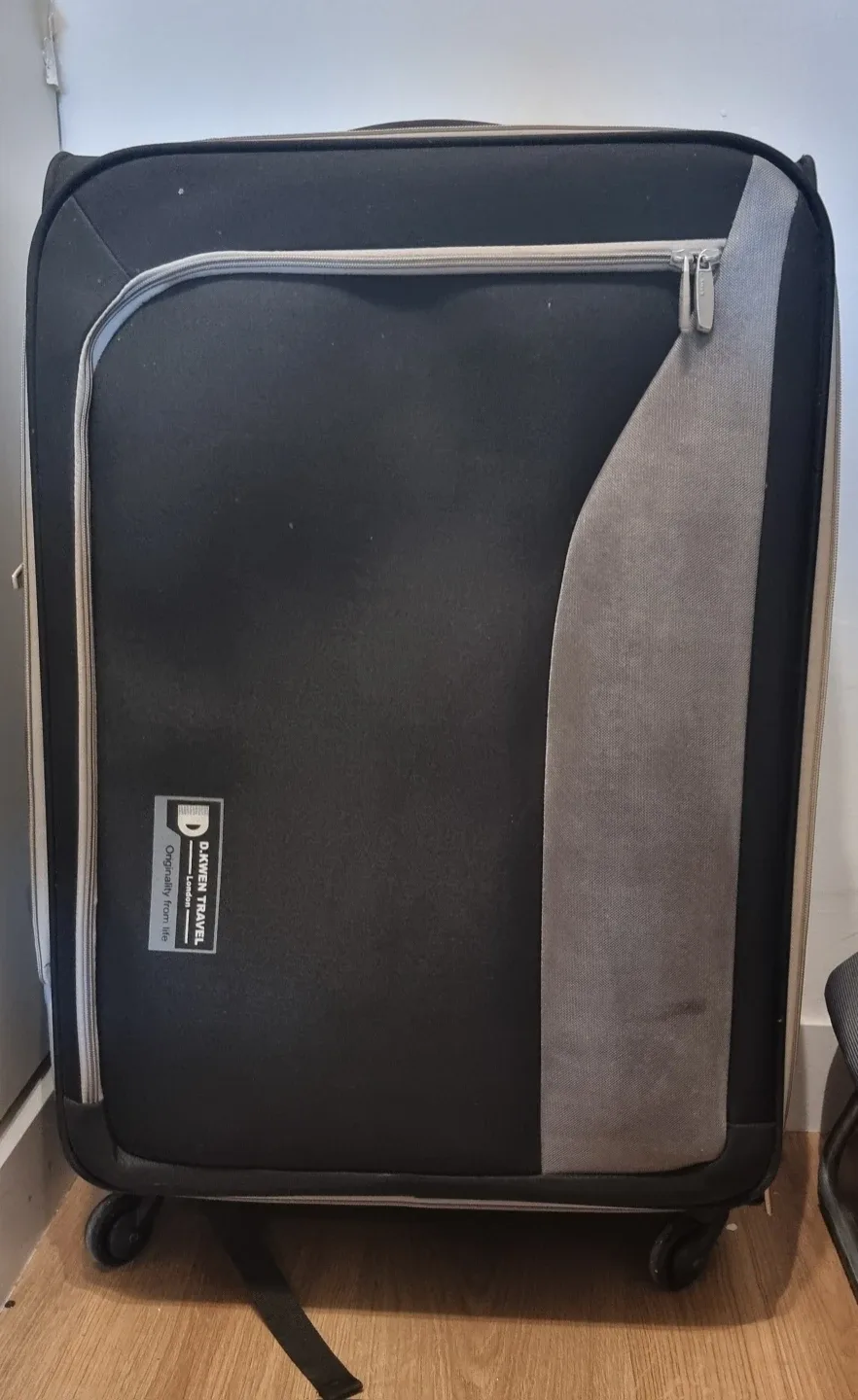 D.Kwen Travel Luggage - Black & Grey thumbnail