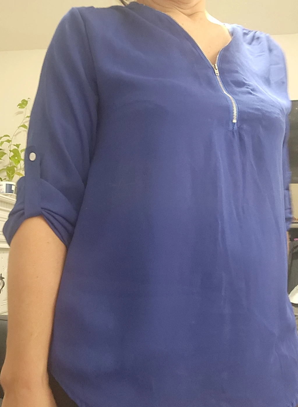 Blue Zipper Blouse - photo 2