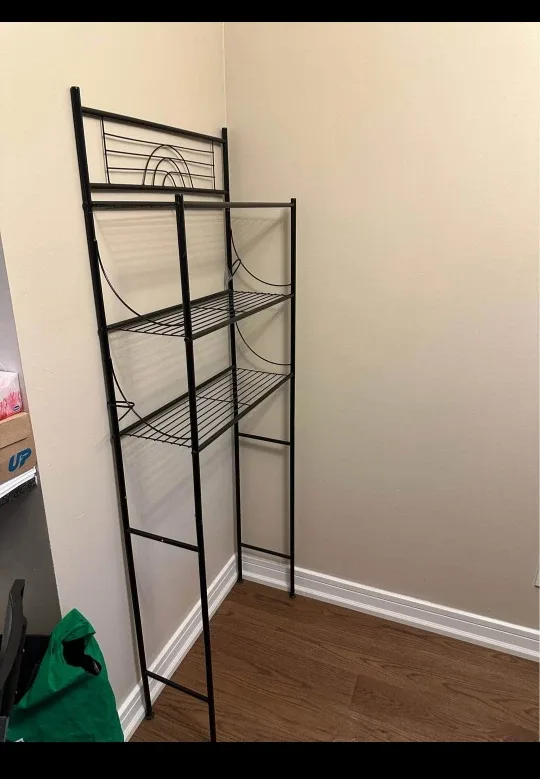 Black Over-the-Toilet Storage Shelf image indicator(2)