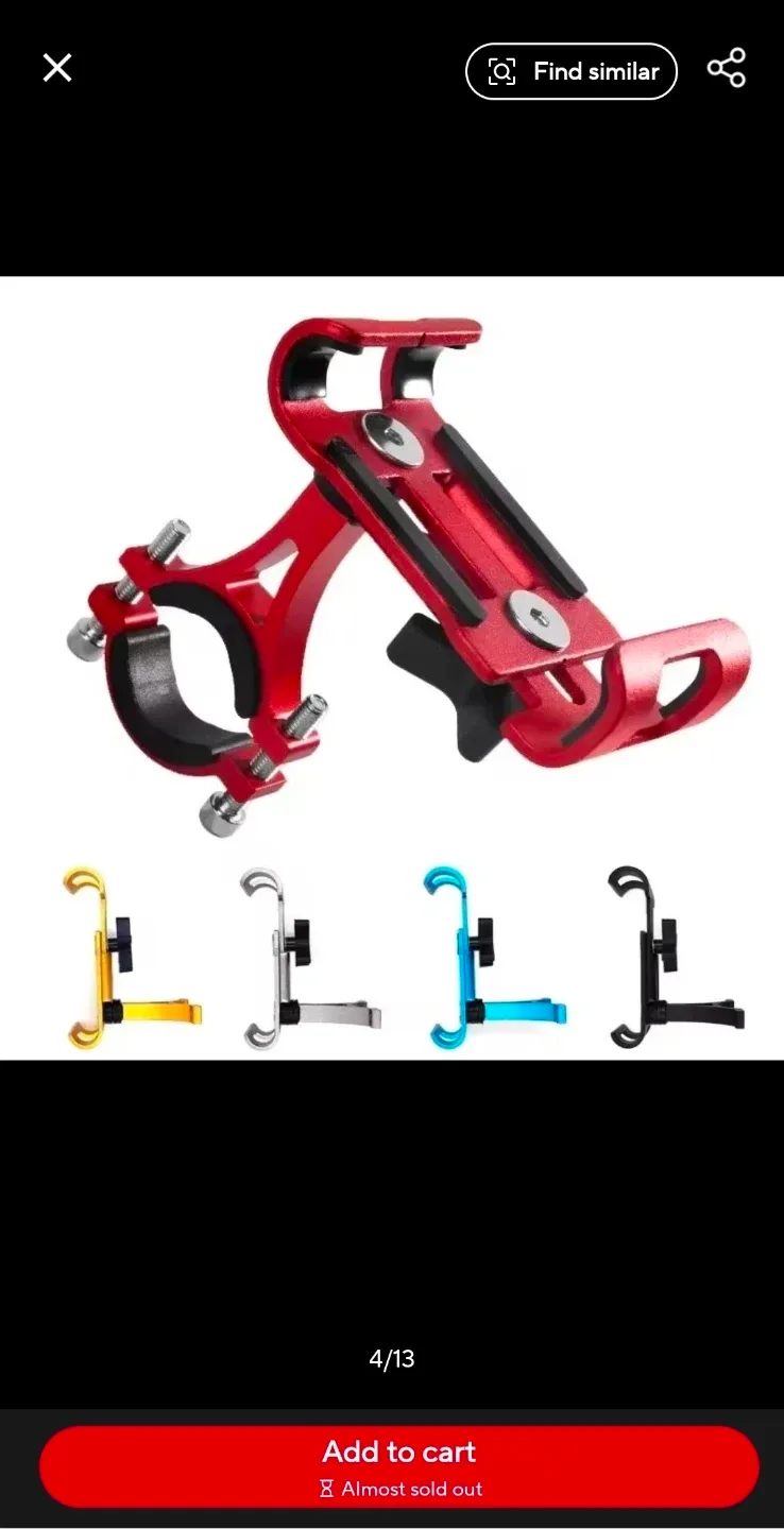 Phone Stand Holder for ebike, escooter, motorcycle, bicycle. image indicator(9)