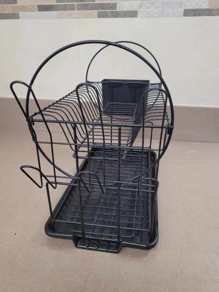 Black Metal Dish Rack 🥕🎯
