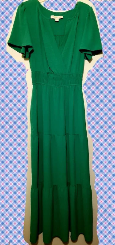 NWOT Monteau Los Angeles Green Maxi Dress image indicator(2)
