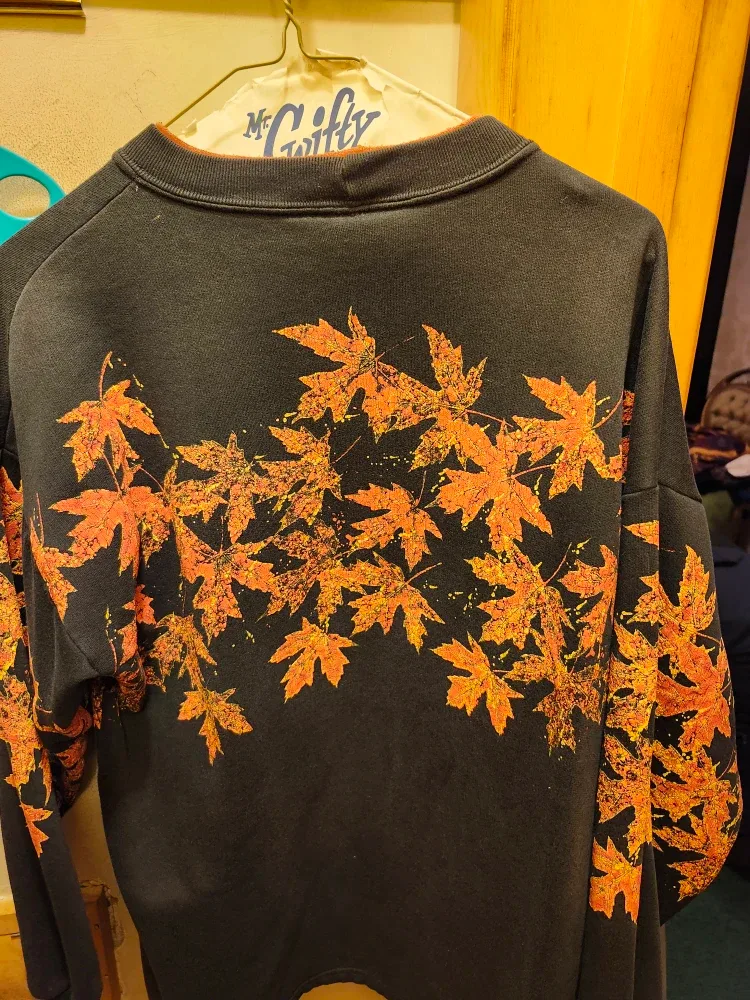 Sweatshirt with Maple Leaf Design
