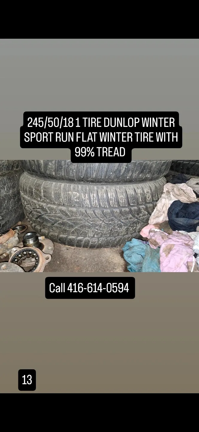 Dunlop Winter Tire 245/50/18 - 99% Tread thumbnail