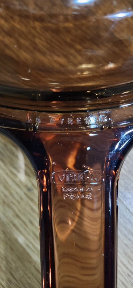 Vintage Visions Corning France Amber Glass Pan with Lid. 11.5" - photo 3