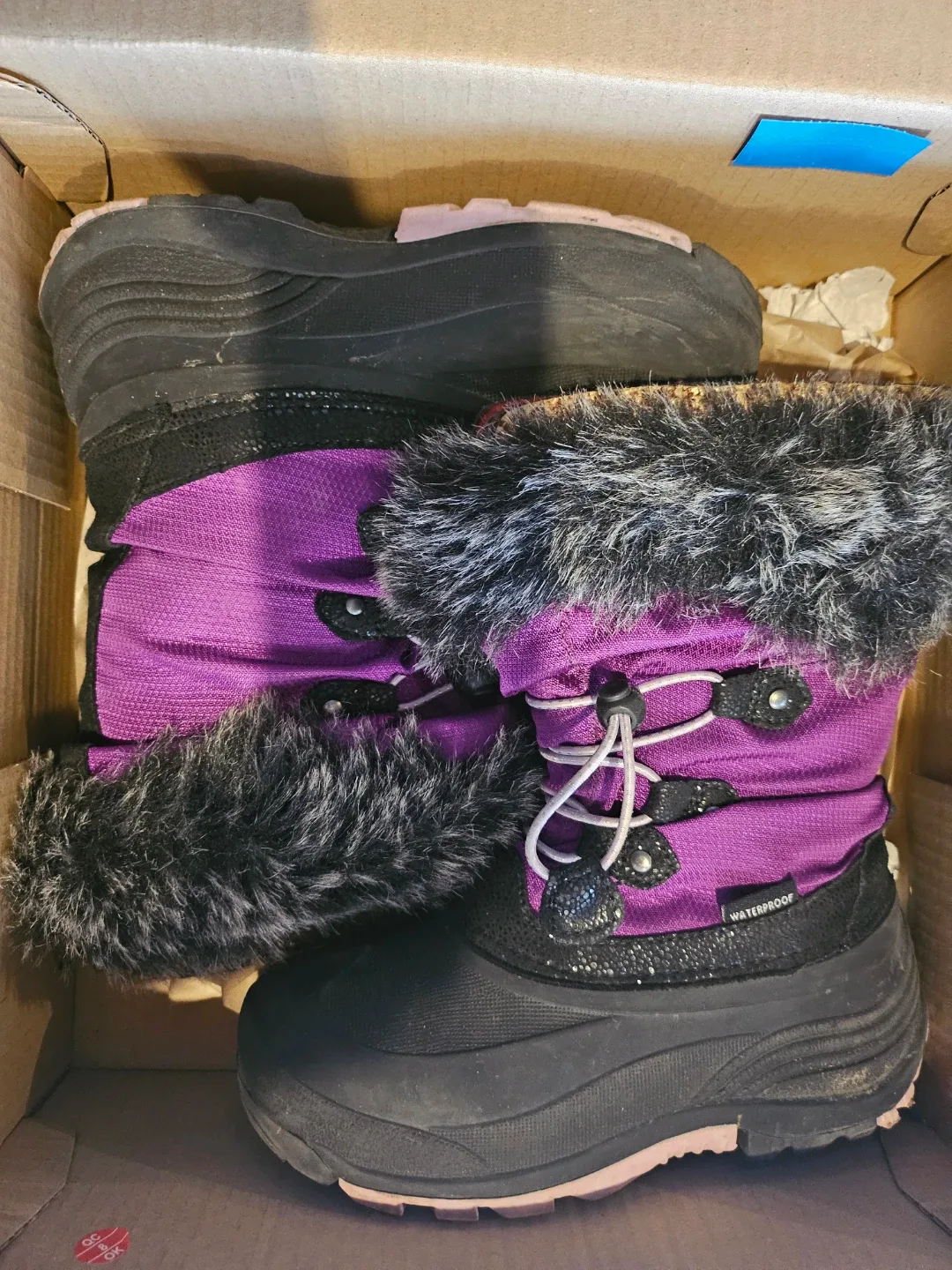 Purple Winter Boots Waterproof