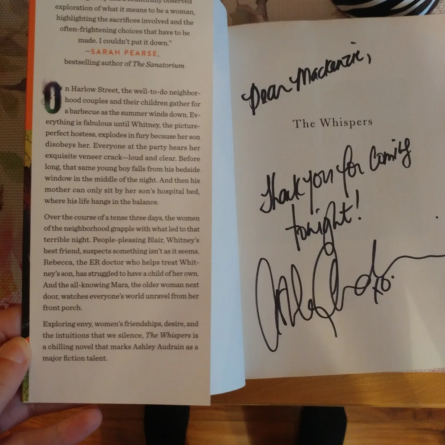 The Whispers Signed by Ashley Audrain image indicator(2)