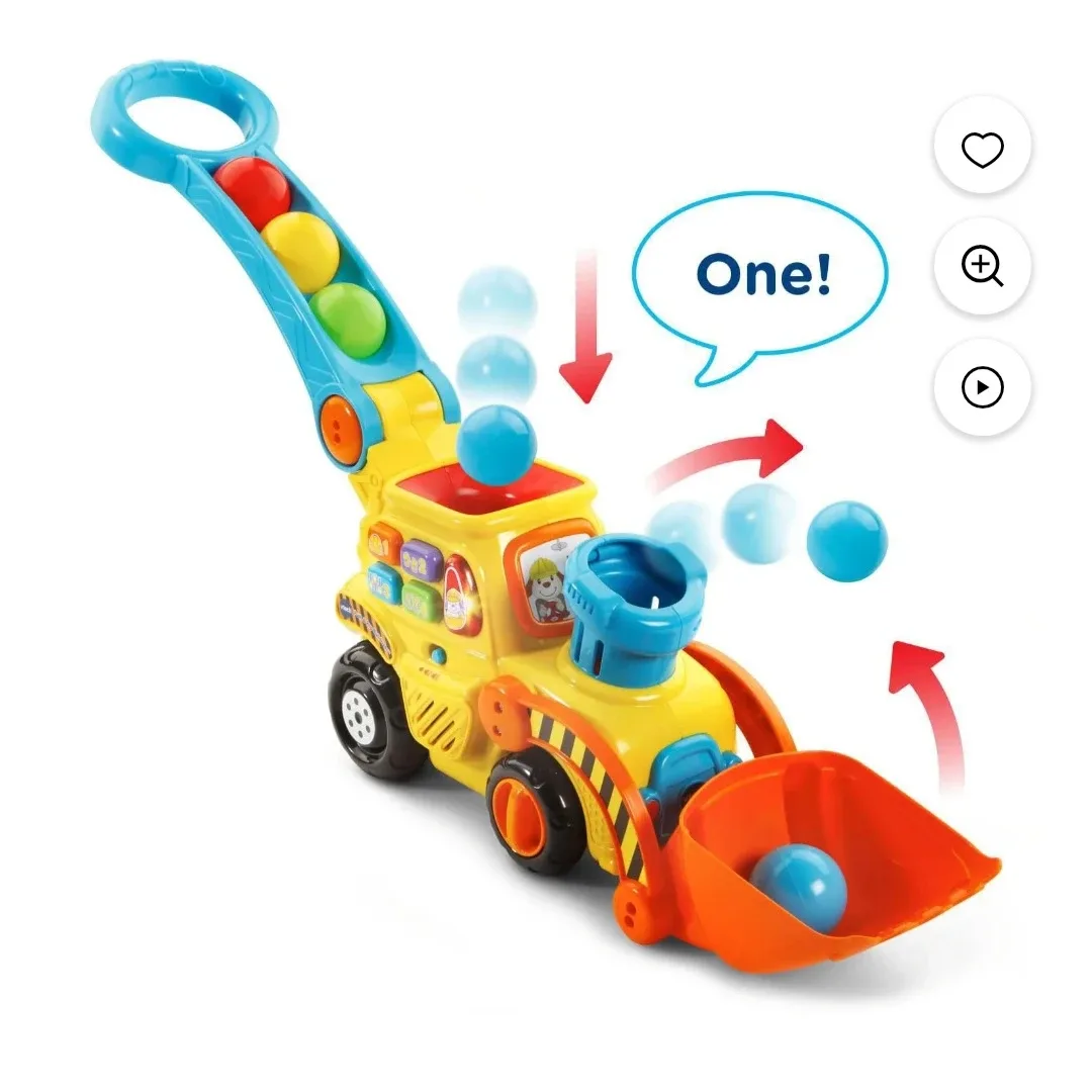 VTech Pop-a-Balls Push & Pop Bulldozer Toy - New
