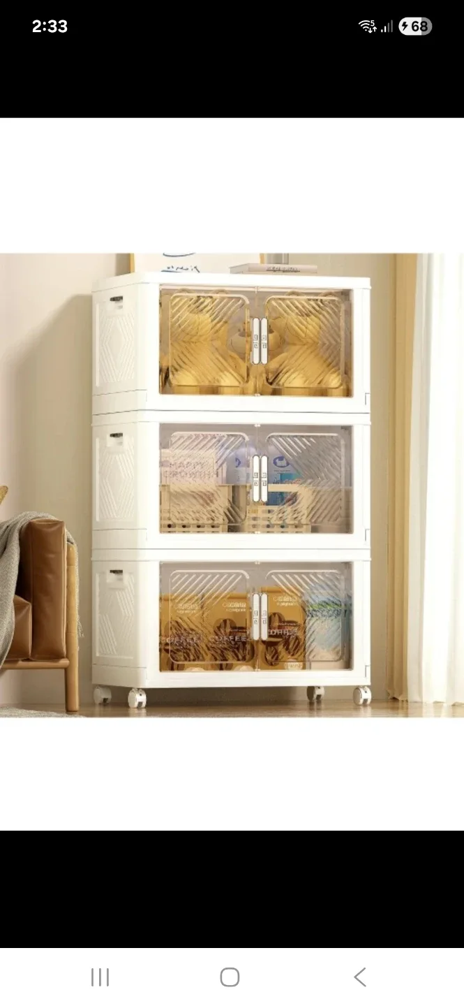 New Storage Bins with lid, 76 Qt Foldable Stackable Storage image indicator(8)