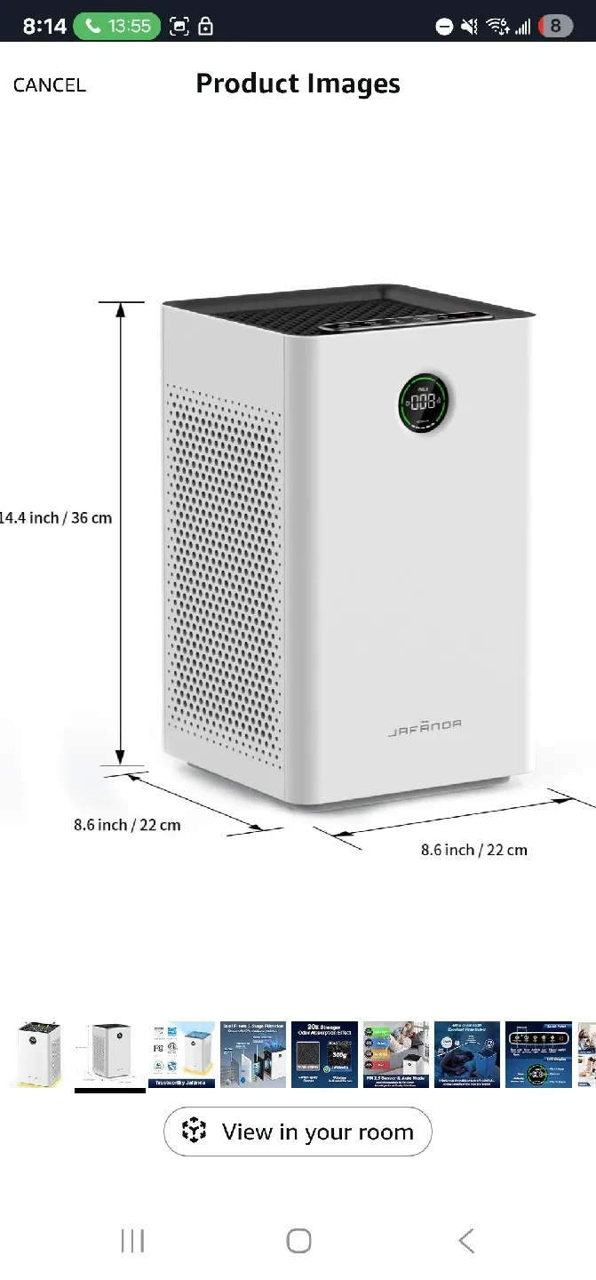 Jafanda Air Purifier for Home Large Room image indicator(2)