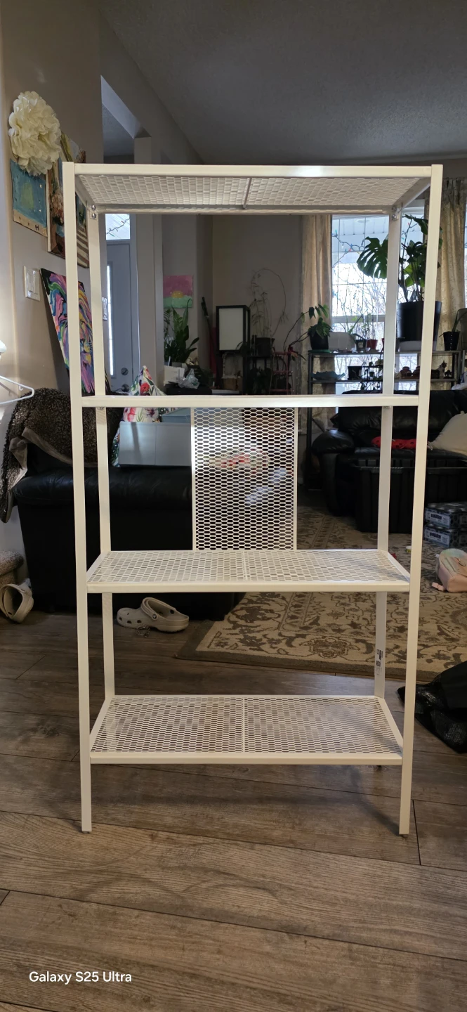IKEA White Metal Shelf Unit - photo 2