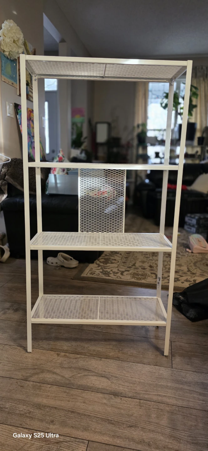 IKEA White Metal Shelf Unit - photo 3