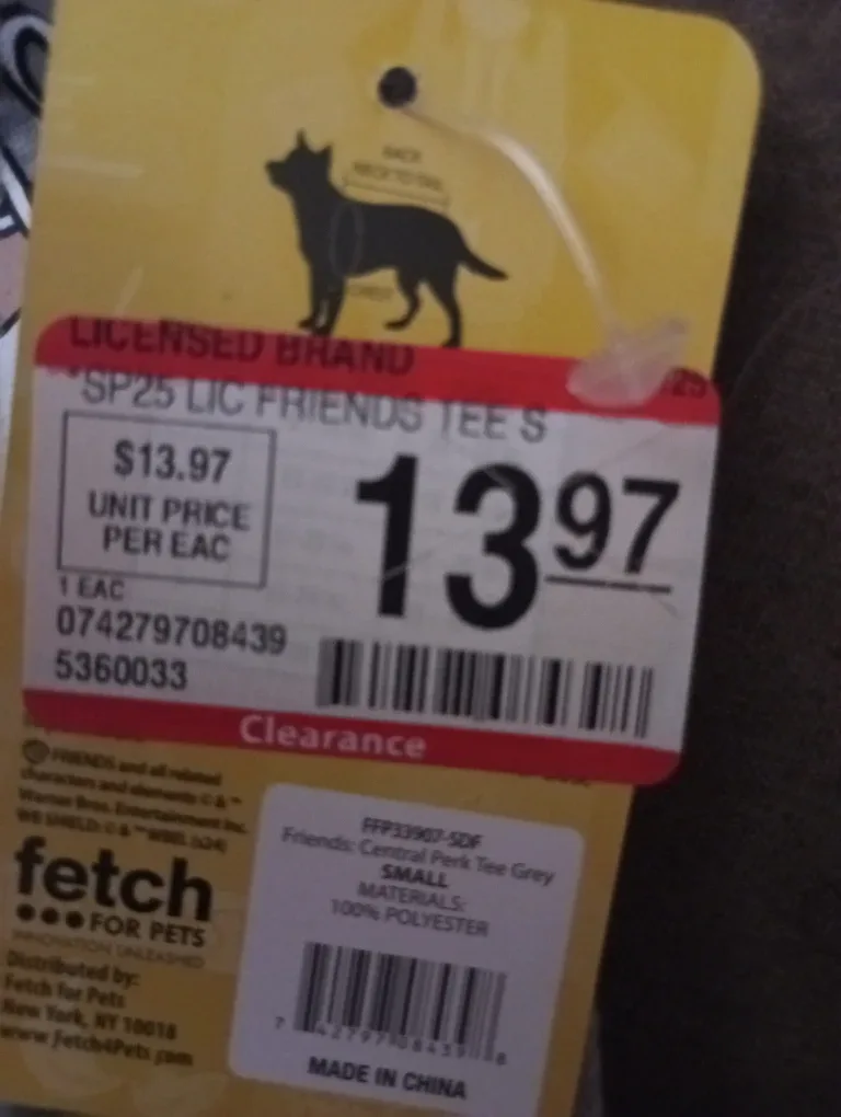 New Friends Central Perk Dog Tee - Size Small image indicator(4)