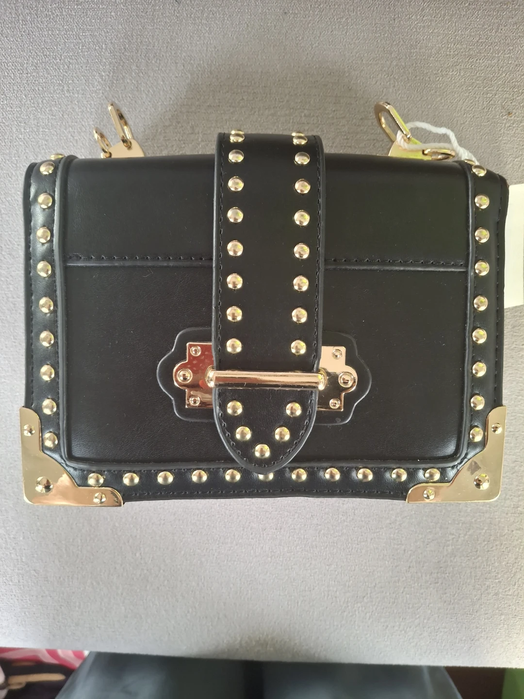 Black Studded Crossbody Bag