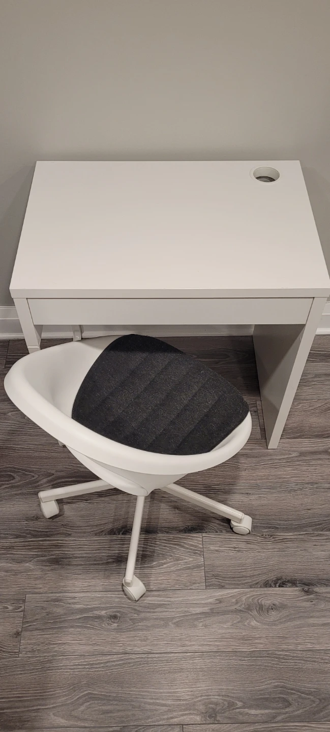 IKEA MICKE White Desk with Chair - photo 2