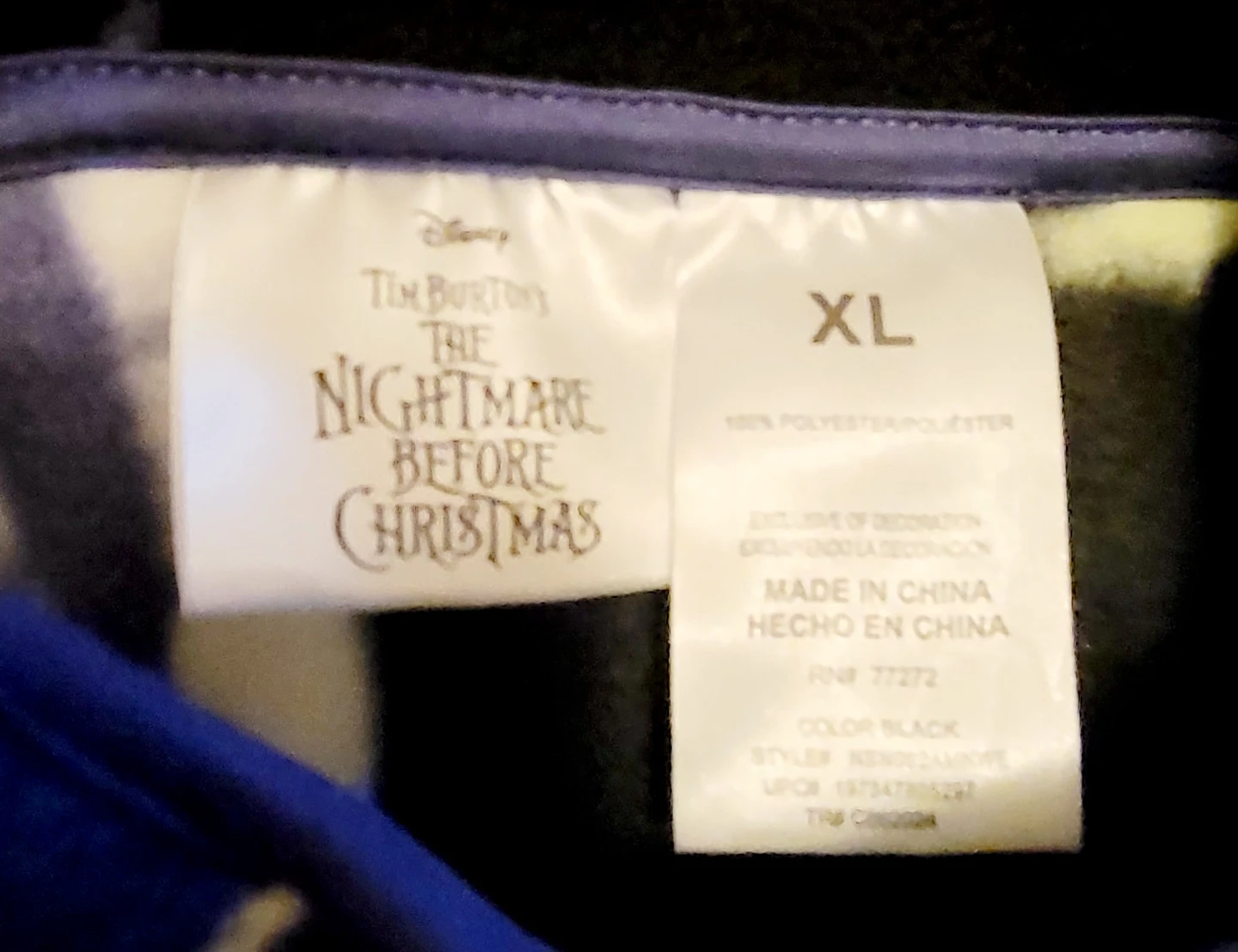 Disney Nightmare Before Christmas Fleece Pullover - XL - photo 3