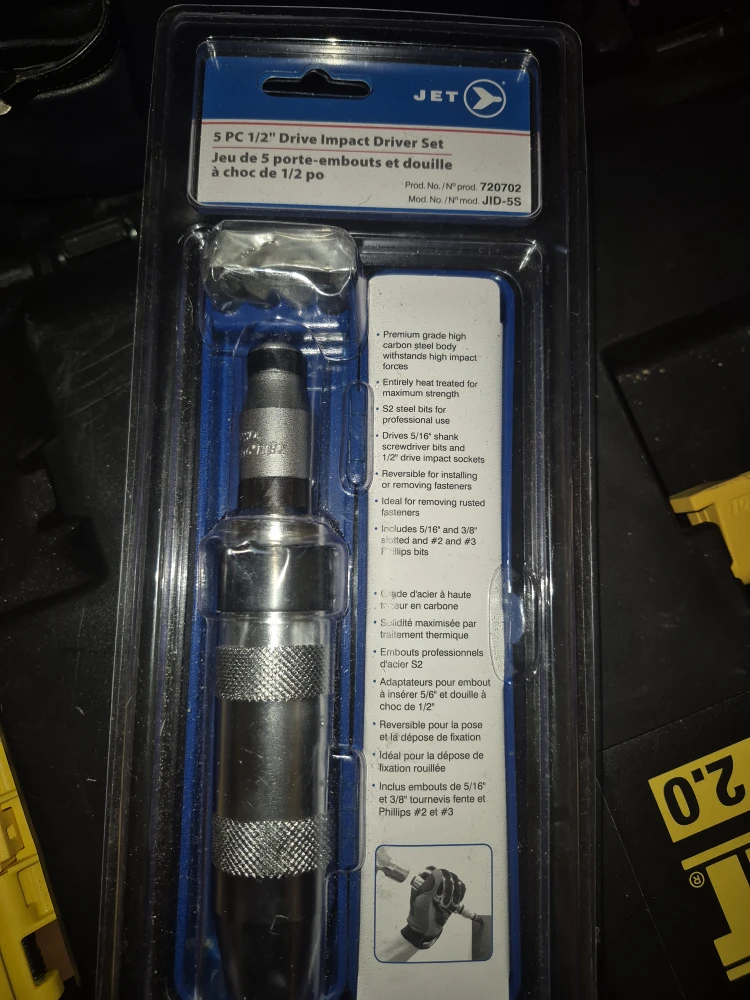 JET 5 PC 1/2" Drive Impact Driver Set - New