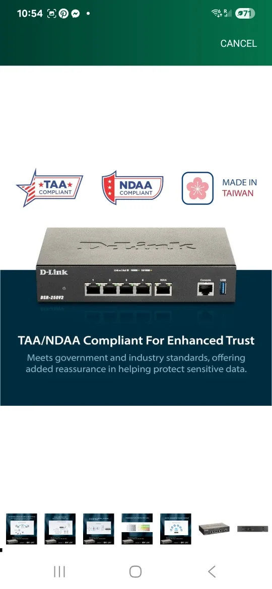 D-Link DSR-250V2 Unified Services VPN Router image indicator(2)