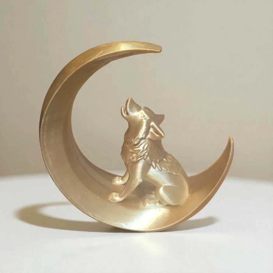 Wolf Moon Statue - Home Decor