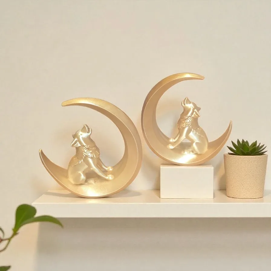 Wolf Moon Statue - Home Decor image indicator(3)