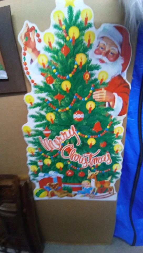 Vintage Merry Christmas Tin Decoration