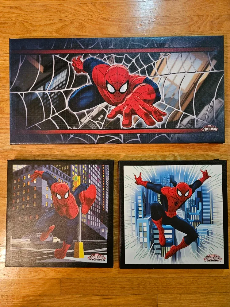 Spiderman Canvas Wall Art - Set of 3