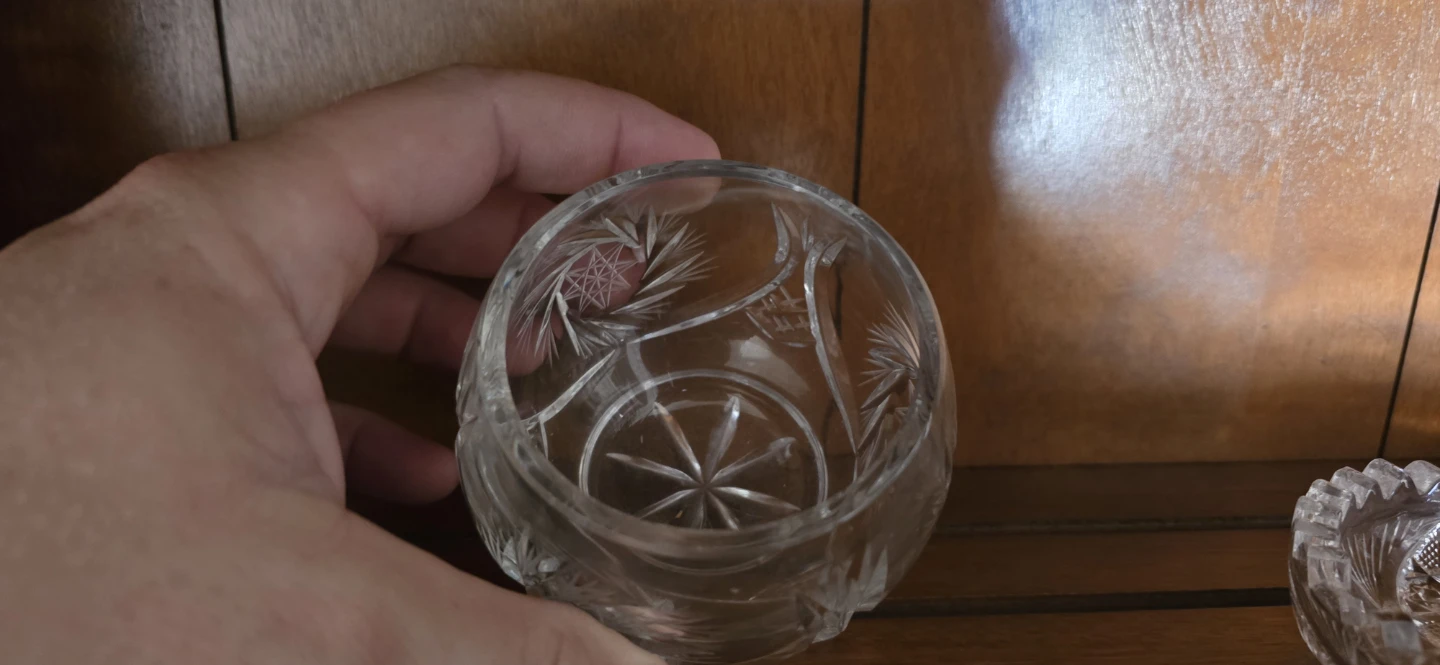 Vintage Cut Crystal Creamer, Sugar Bowl & Tray Set - photo 3