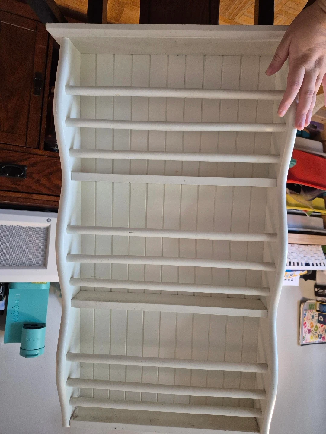 White Wooden Plate Rack